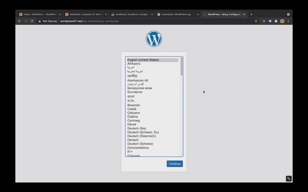 How to install WordPress locally on a mac without MAMP