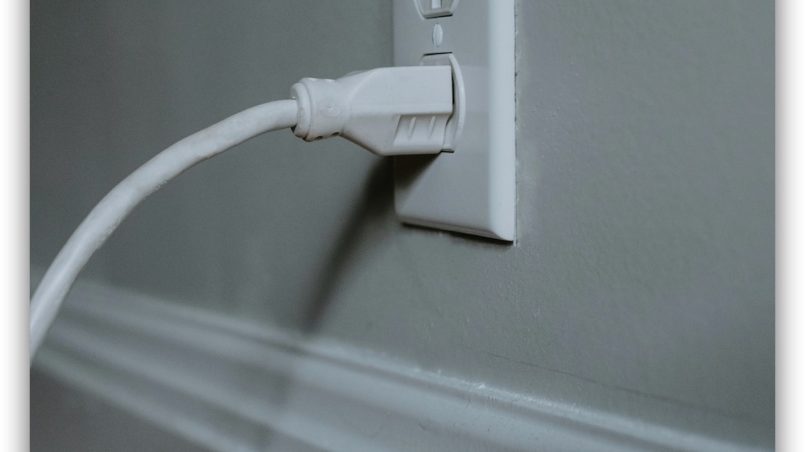 Plug is connected in a socket to create connection