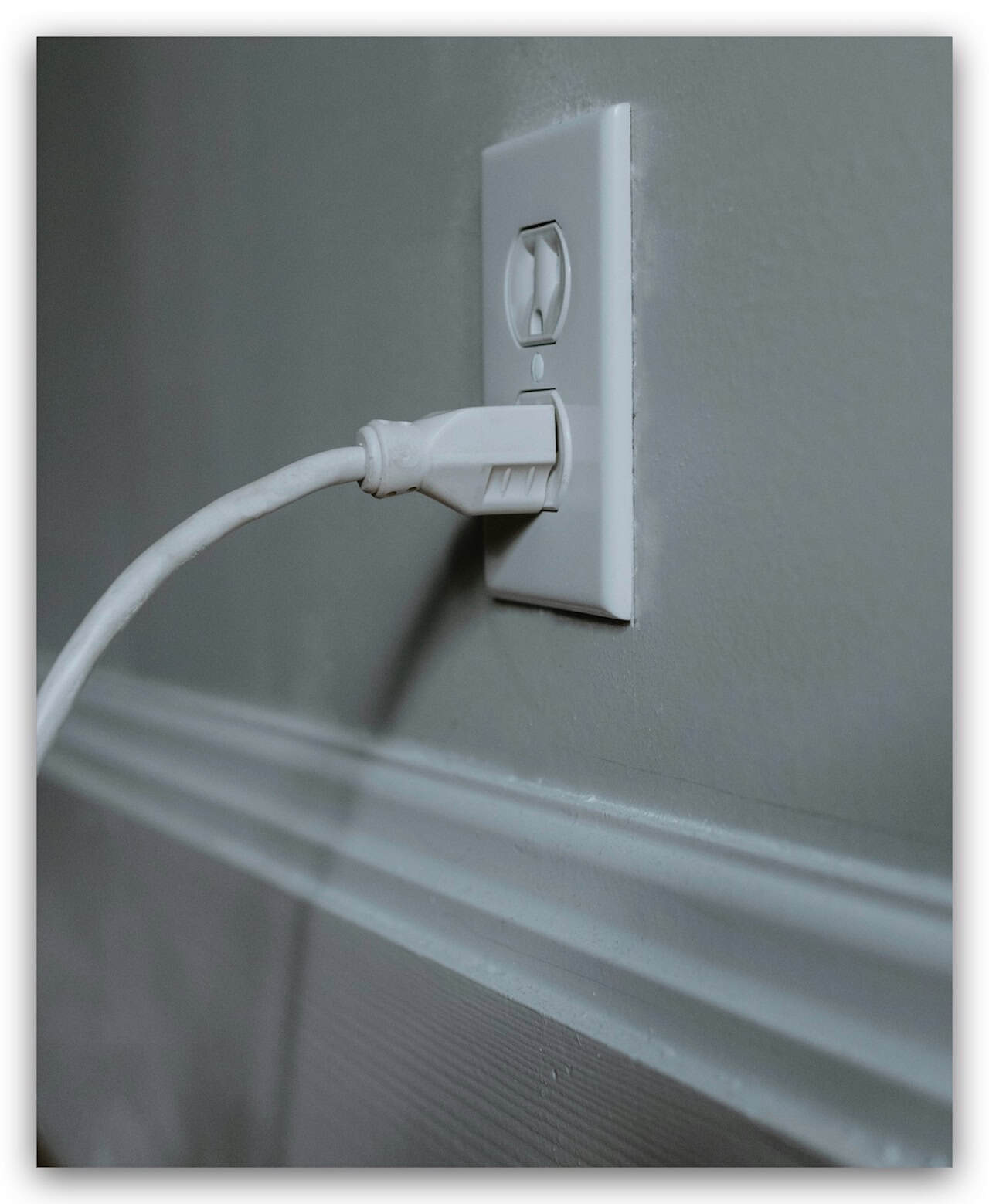 Plug is connected in a socket to create connection